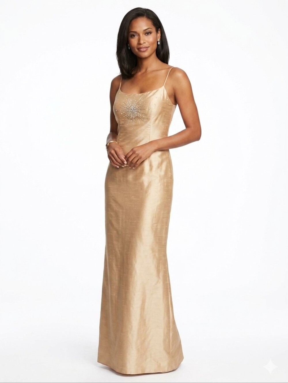 Stunning and simple champagne gown
